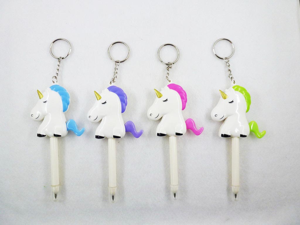 031PK-06 unicorn pen with keychain with moving tail (have exclusive in USA,Canada)