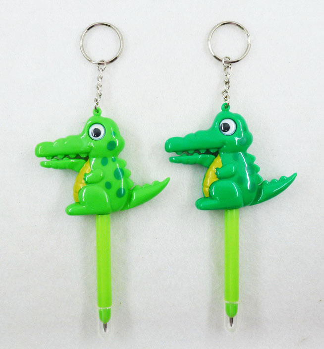 031PK-02 crocodile pen with keychain with moving tail